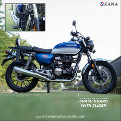 Honda CB350/ H'ness Zana Crash Guard with slider texture Matt Black - LRL Motors