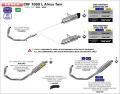 Honda CRF 1000L Africa Twin 2016/2017 arrow exhaust - LRL Motors