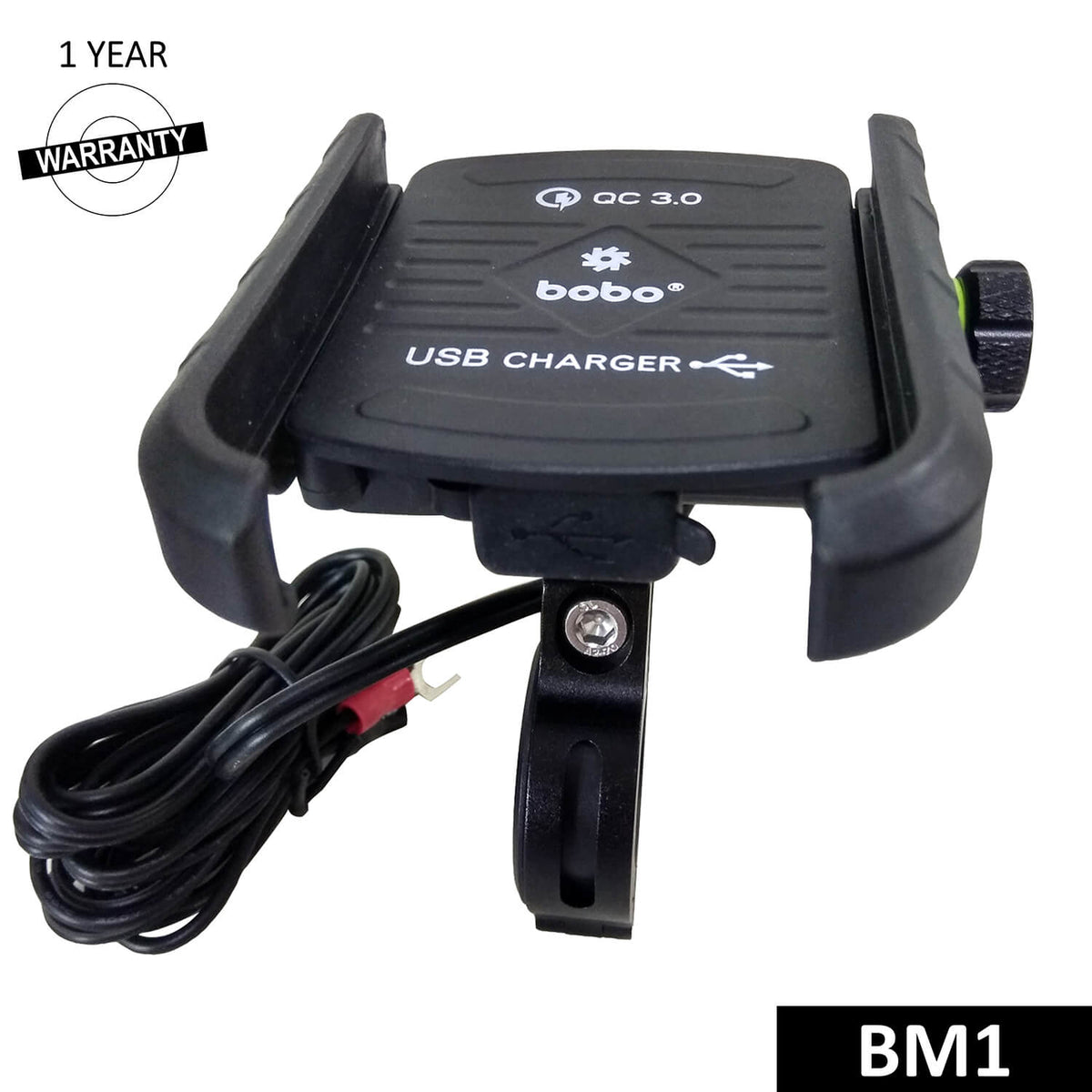 Jaw-Grip Bike Phone Holder (with fast USB 3.0 charger) Motorcycle Mobile Mount - LRL Motors