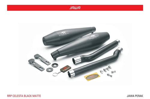 Jawa Perak Red Rooster Performance Exhaust Celesta Black Matte - LRL Motors