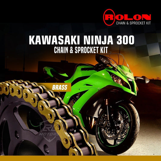 Kawasaki Ninja 300R Rolon Brass Chain & Sprocket Kit - LRL Motors