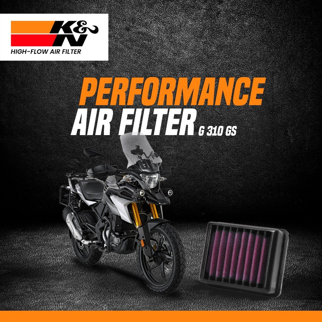 K&N Air Filter BMW GS 310 - LRL Motors