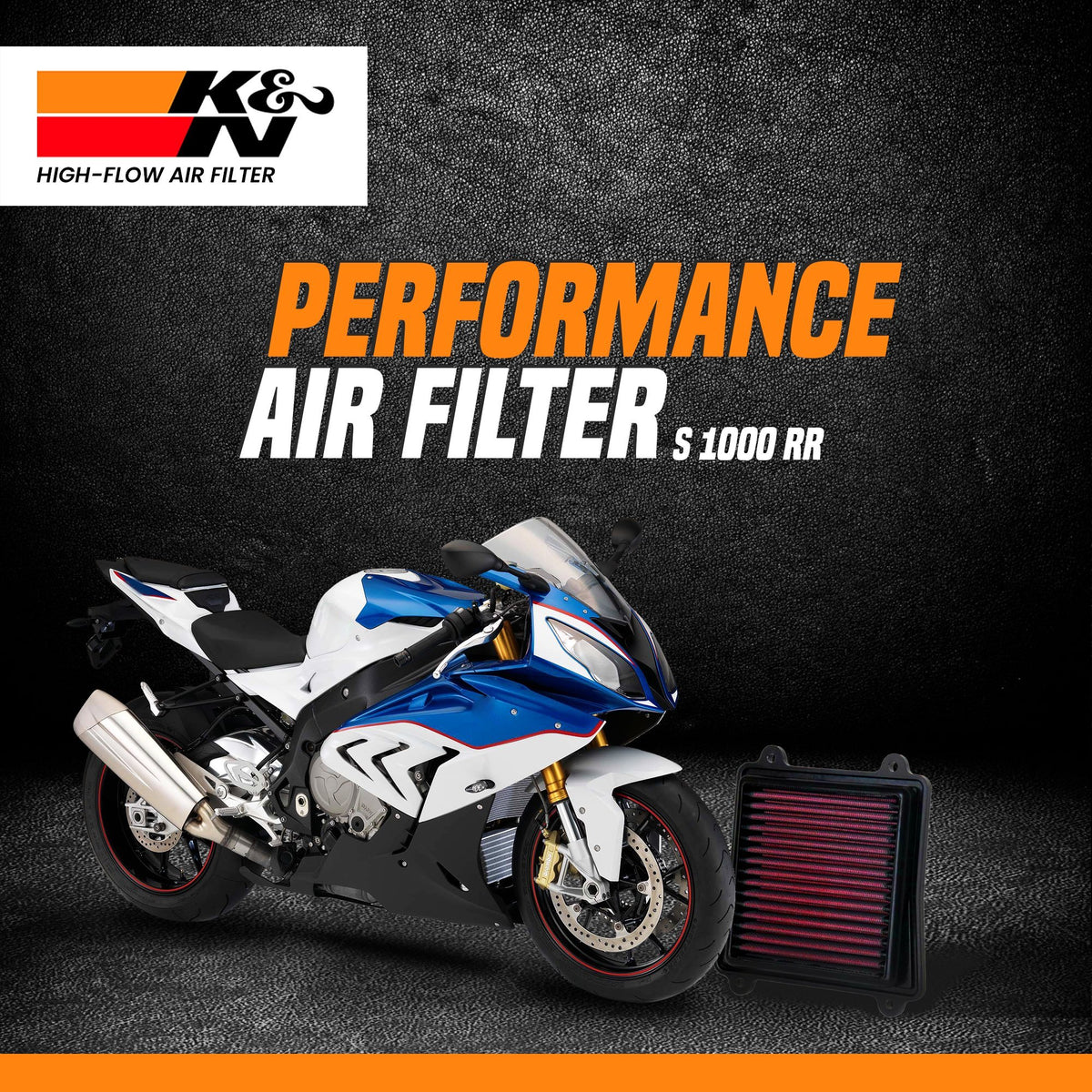 K&N air filter BMW S1000RR & HP4 - LRL Motors