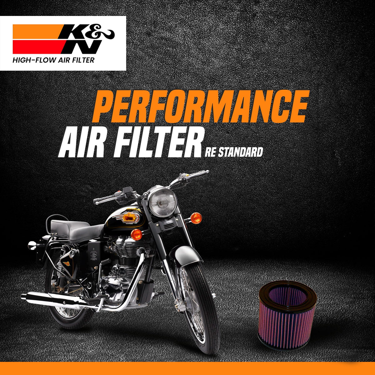 K&N Air Filter Royal Enfield Standard 350/500 - LRL Motors