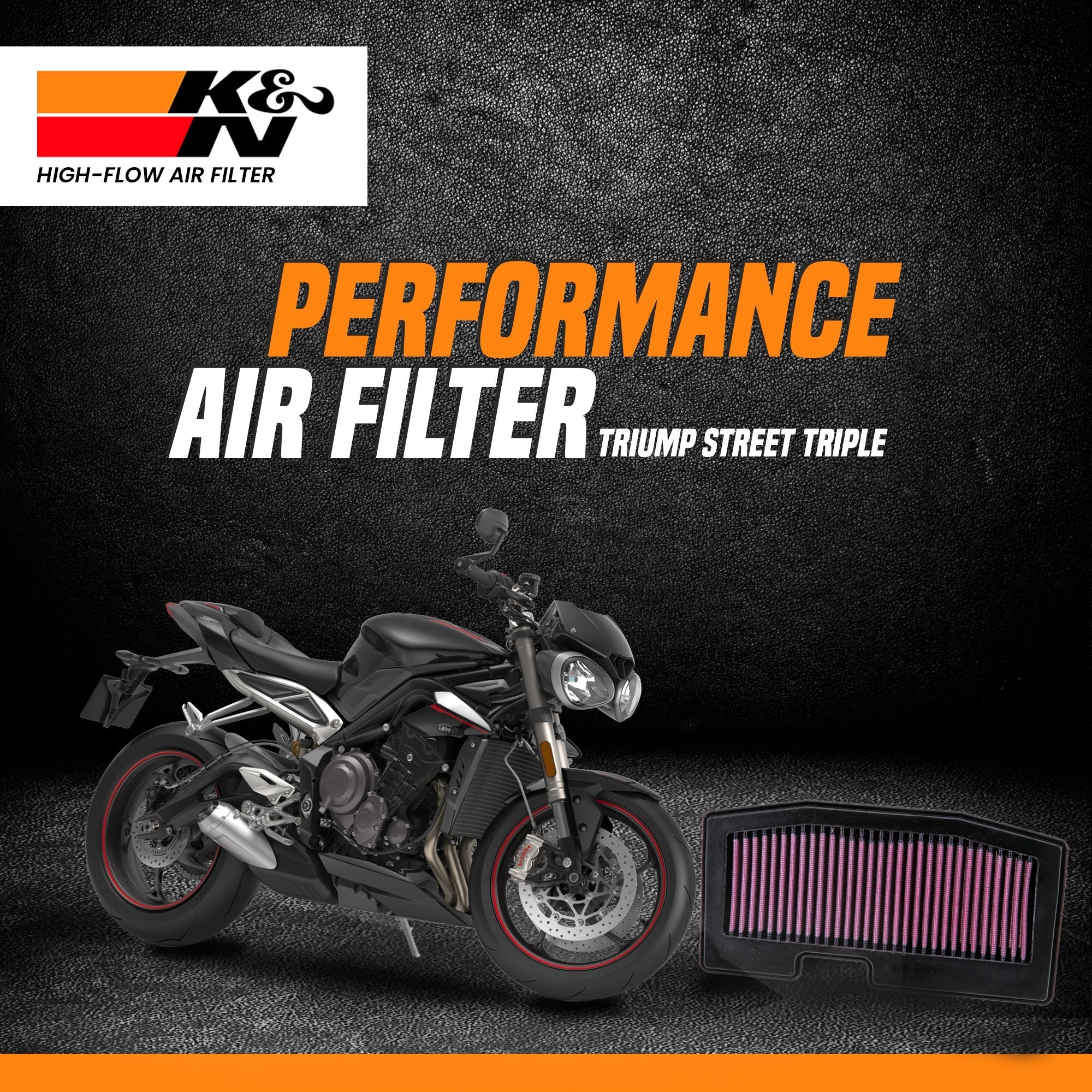 K&N Air filter TRIUMP Tiger 800 XC ABS - LRL Motors