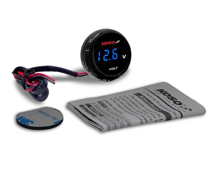 Koso Coin Voltmeter red display FOR ALL MOTORCYCLE AND CARS - LRL Motors