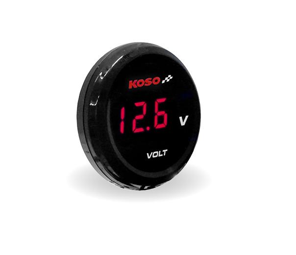 Koso Coin Voltmeter red display FOR ALL MOTORCYCLE AND CARS - LRL Motors