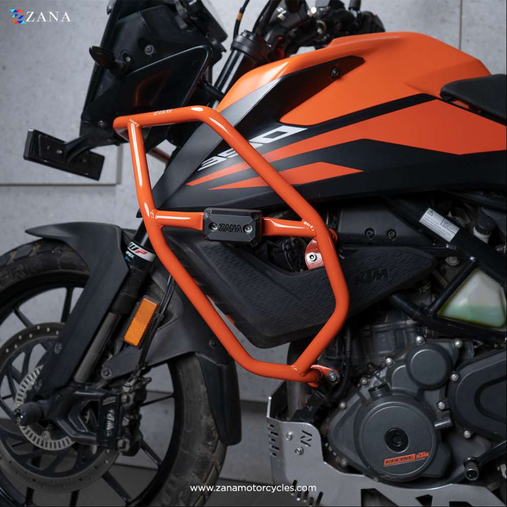 KTM Adventure 250/ 390/ X Zana Crash Guard with slider- Orange - LRL Motors