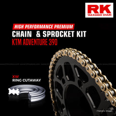 KTM Adventure 390 Brass Chain Kit ( RK Japan) - LRL Motors