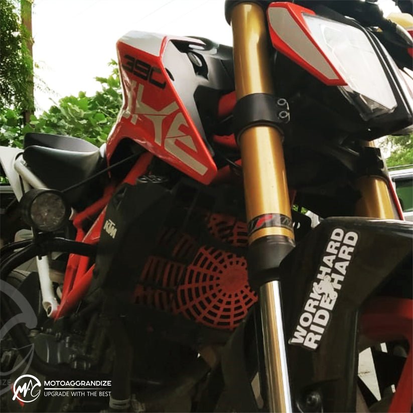 KTM Duke | RC 125/ 200/ 250/ 390 MOTOAGGRANDIZE Radiator Guard | Cover | Protector Version 2 - LRL Motors