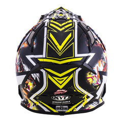 KYT Motocross helmet Strike Eagle New York fiber yellow fluo - LRL Motors