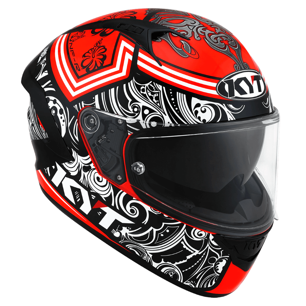 KYT NF-R Steel Flower Red - LRL Motors