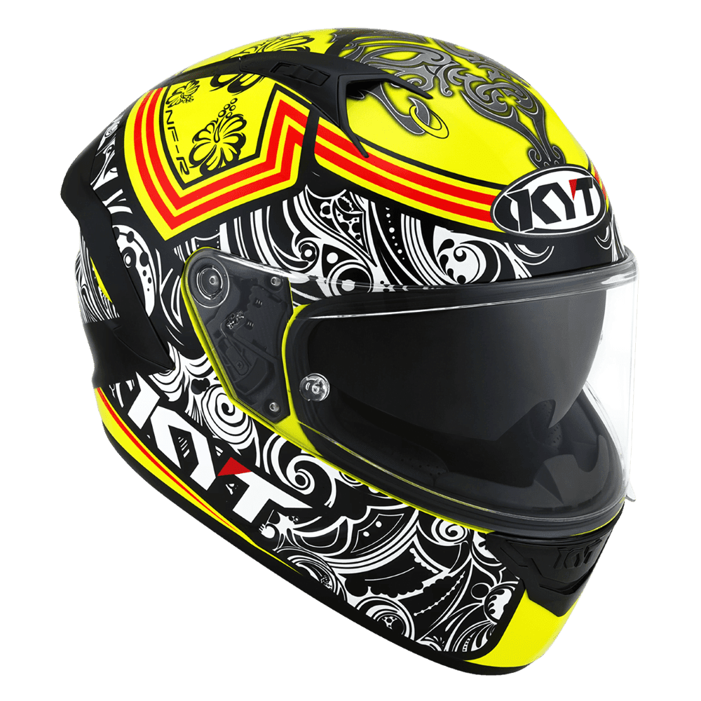 KYT NF-R Steel Flower Yellow - LRL Motors