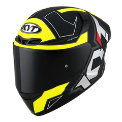 KYT TT Course Electron Matt Black/Yellow - LRL Motors