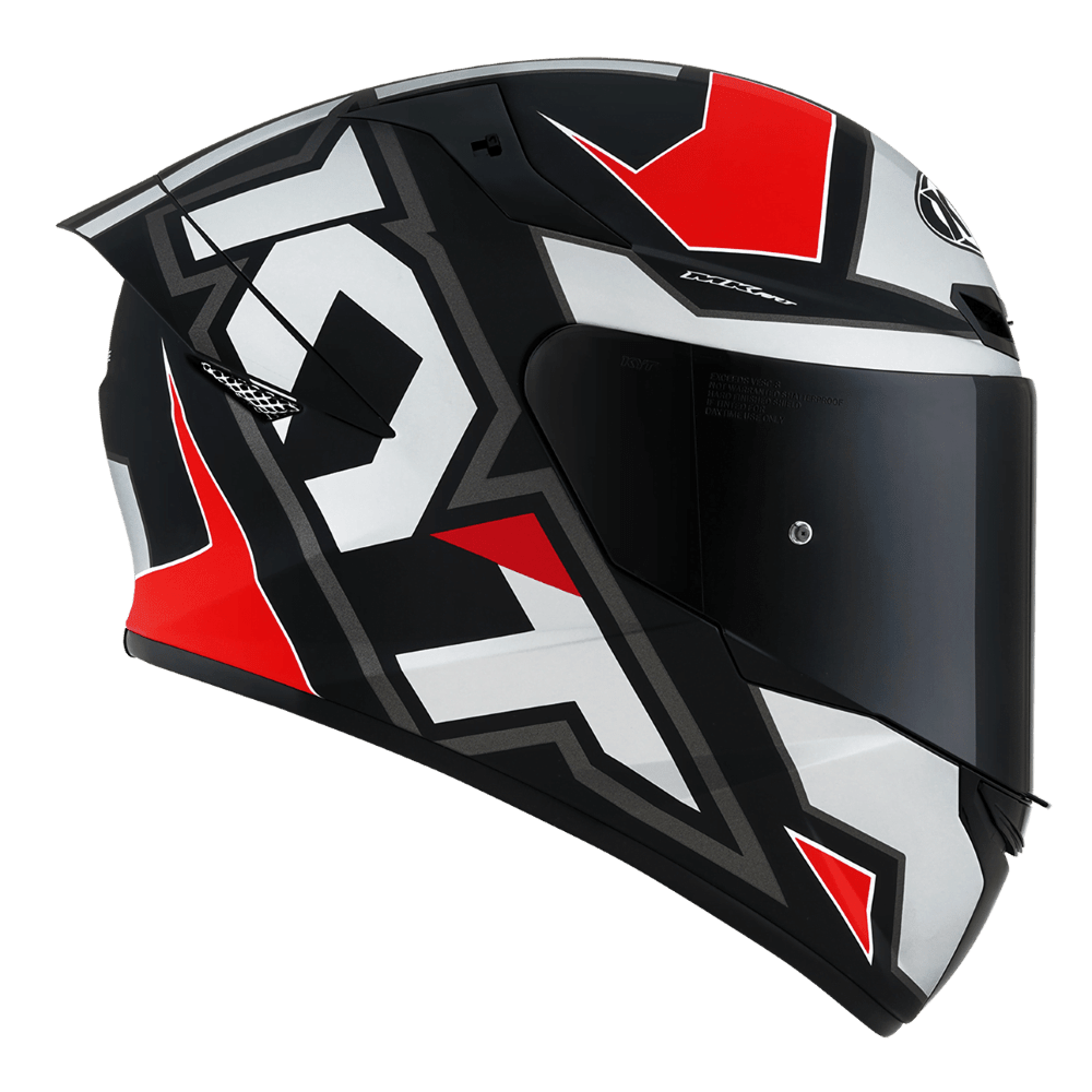 KYT TT Course Electron Matt Grey/Red - LRL Motors