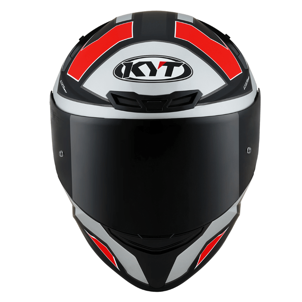 KYT TT Course Electron Matt Grey/Red - LRL Motors