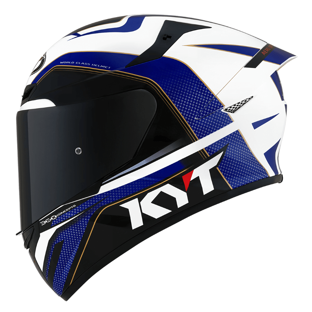 KYT TT Course Grand Prix Blue/Red - LRL Motors