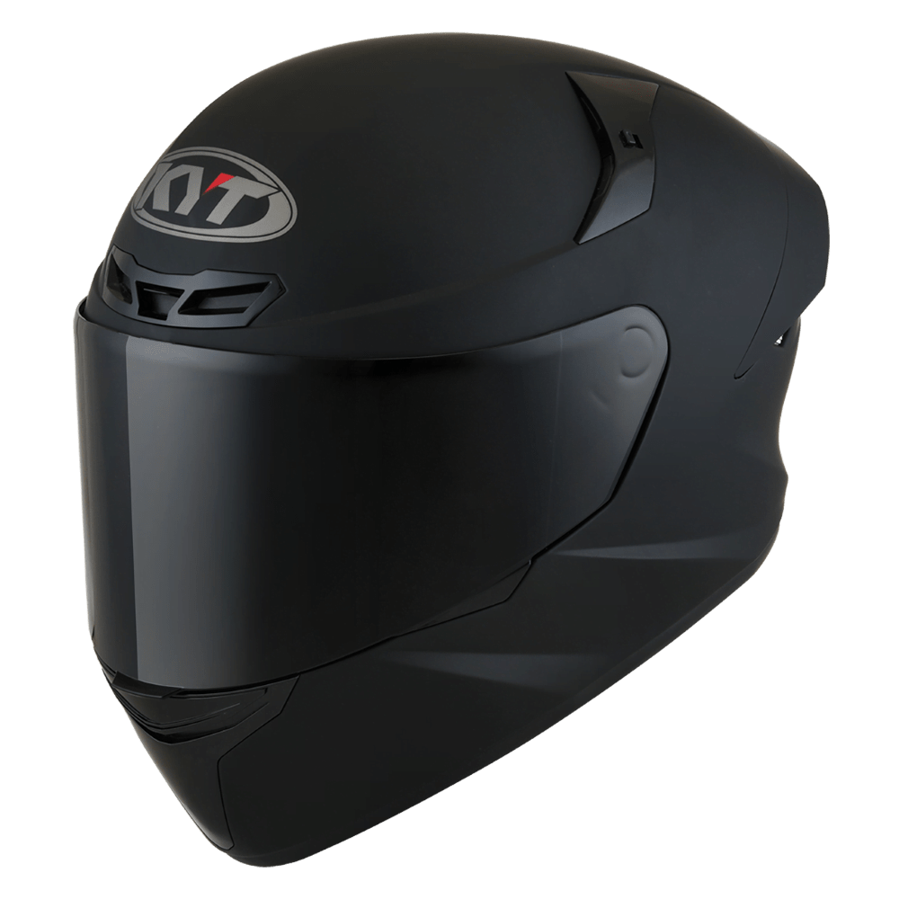 KYT TT Course Plain Matt Black - LRL Motors