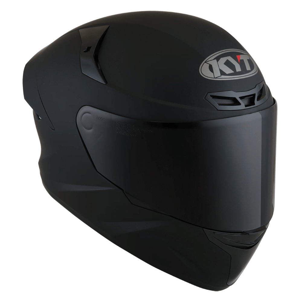 KYT TT Course Plain Matt Black - LRL Motors