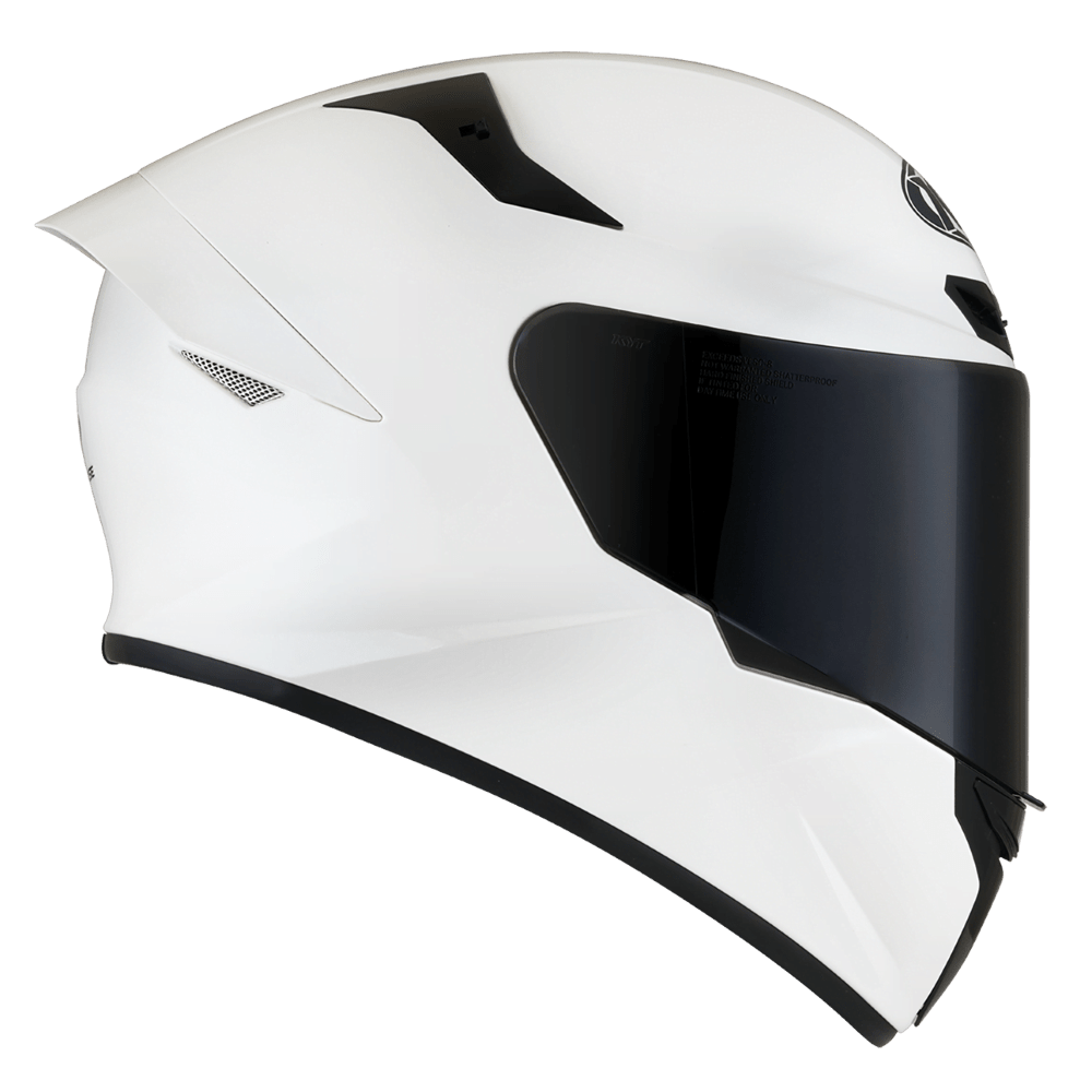 KYT TT Course Plain White - LRL Motors