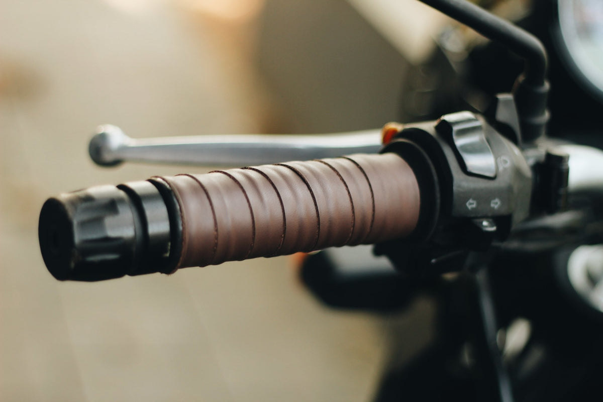 Leather handle grip wrap 66Bhp - LRL Motors
