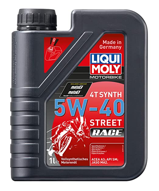 Liqui Moly 5W40 4T Street Race 5W-40 Fully Synthetic Engine Oil (1 L) - LRL Motors