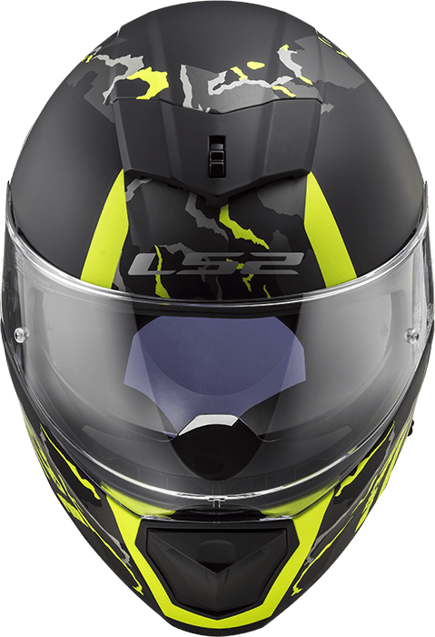 LS2 HELMATE FF390 BREAKER FELINE MATT BLACK HI-VIS YELLOW – LRL