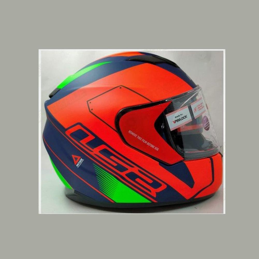 LS2 HELMET - FF320 Stream Evo Stash Matt Navy Blue Orange Full Faced Helmet - LRL Motors
