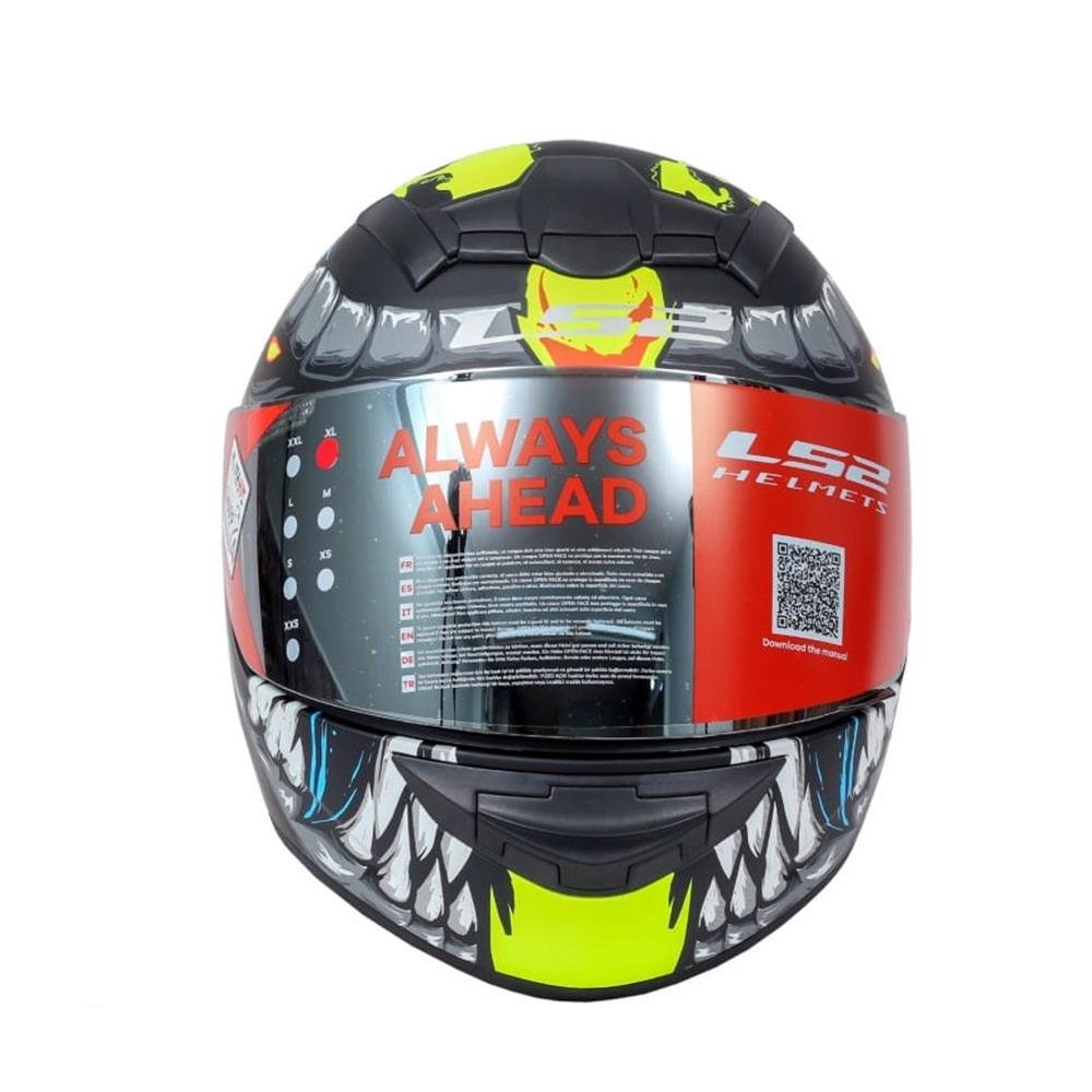 LS2 HELMET - FF352 FLY DEMON MATT BLACK YELLOW - LRL Motors