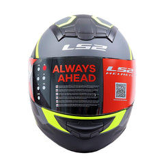 LS2 HELMET - FF352 MEIN GLOSS BLACK YELLOW FLUORESCENT HELMET - LRL Motors