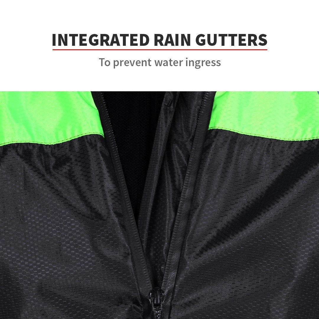 M200 RAIN JACKET – PRO(BLACK/GREEN) - LRL Motors