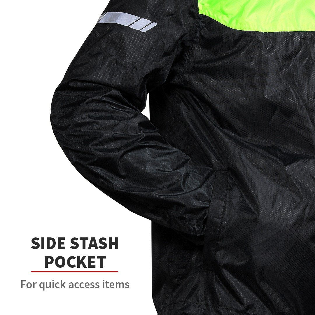 M200 RAIN JACKET – PRO(BLACK/GREEN) - LRL Motors