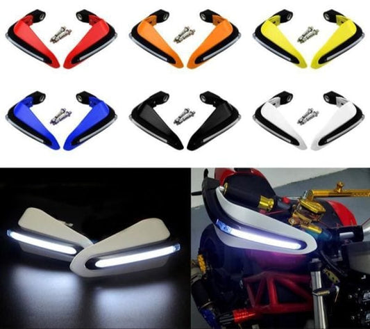 Motorcycle Hand Guard Kit Light LED Handle Bar Protector - LRL Motors