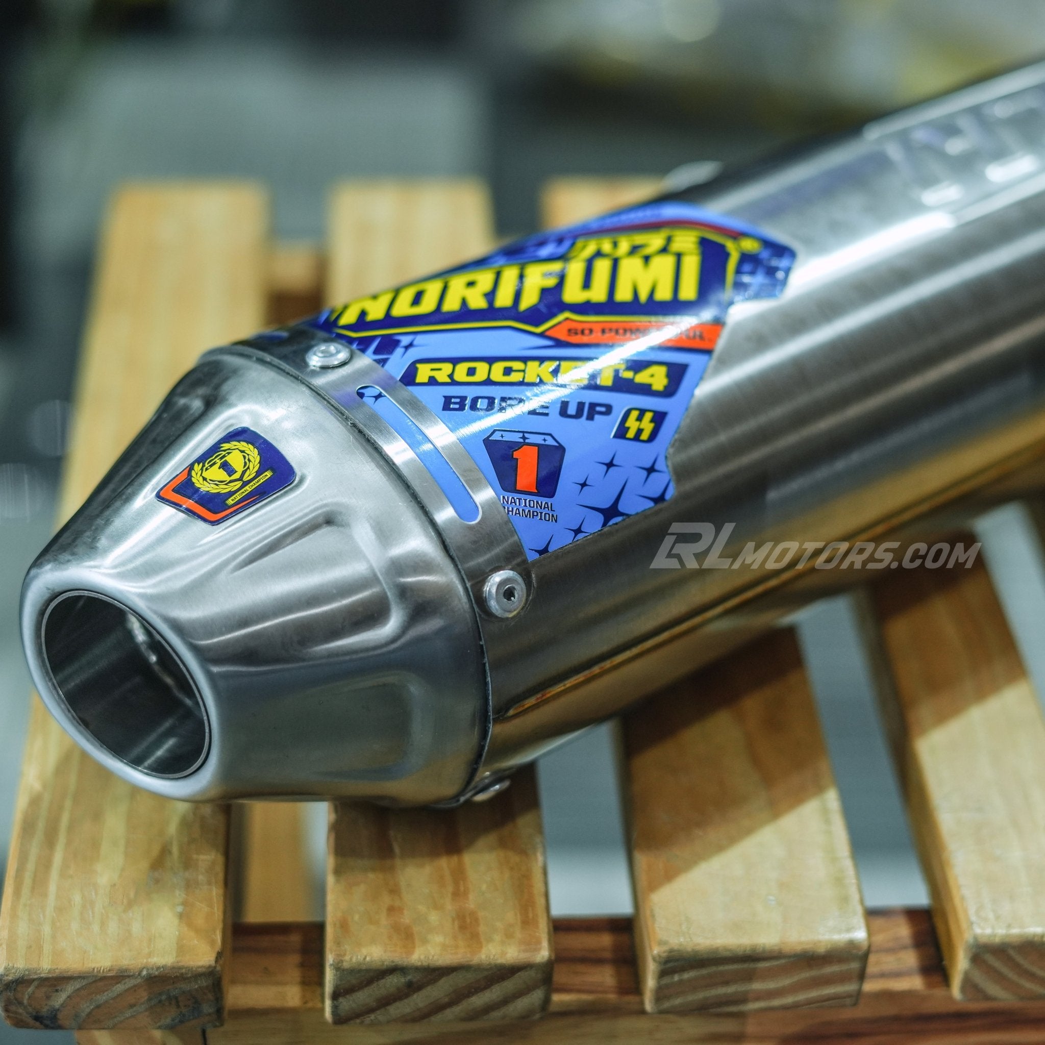 NORIFUMI ROCKET 4 Bore up 1 SS Exhaust For Xpulse 200 - LRL Motors