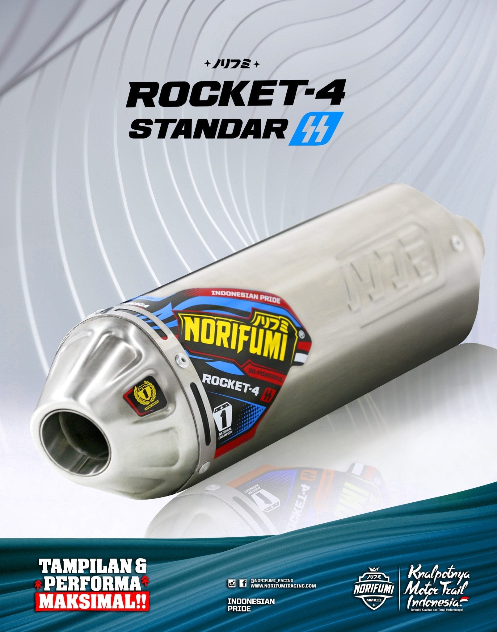 NORIFUMI ROCKET 4 Standard Exhaust For Xpulse 200 - LRL Motors