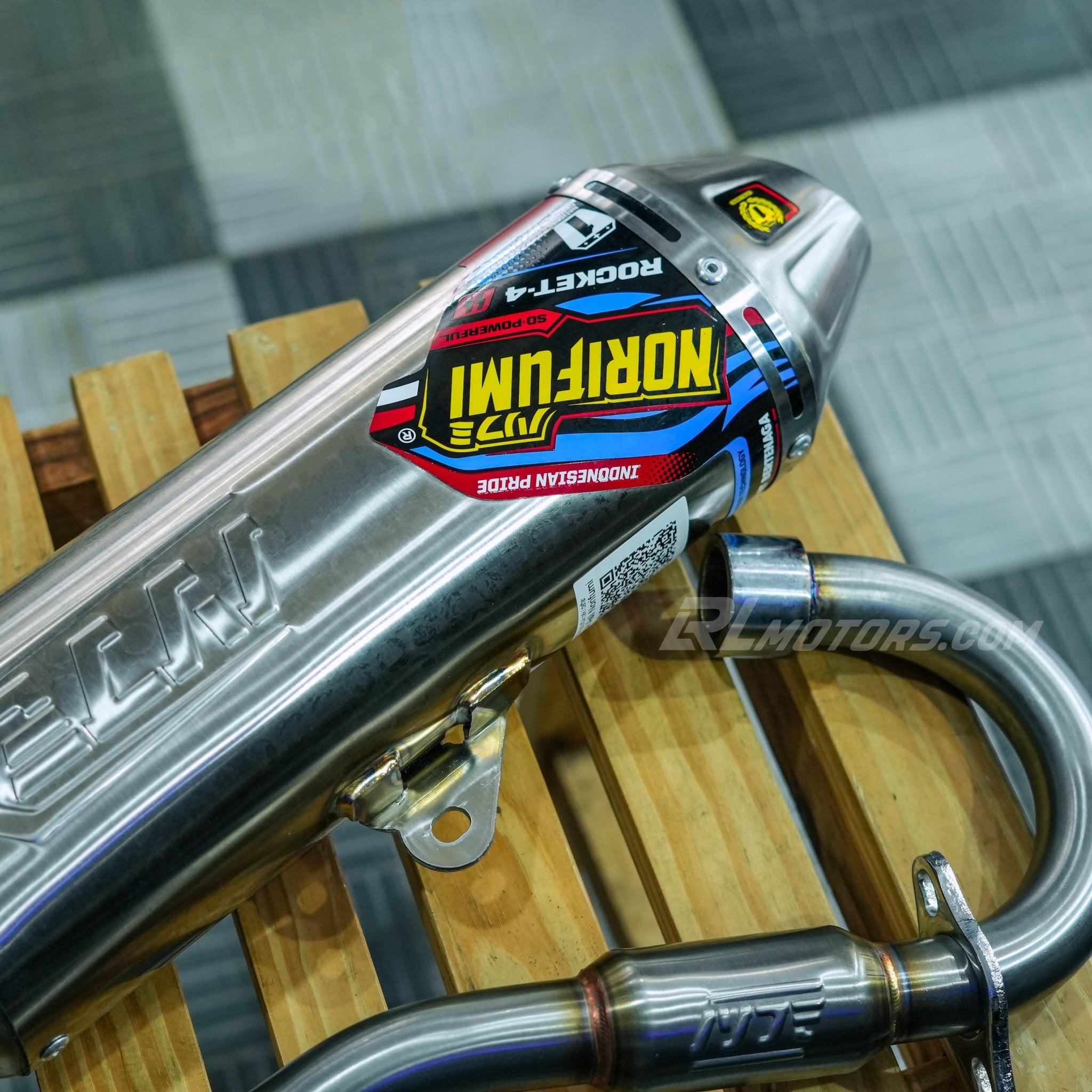 NORIFUMI ROCKET 4 Standard SS Exhaust For Xpulse 200 - LRL Motors