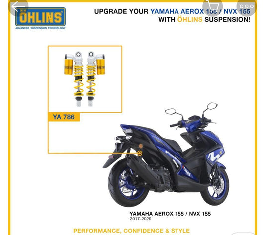 Ohlins Shock absorber For Aerox 155 - LRL Motors