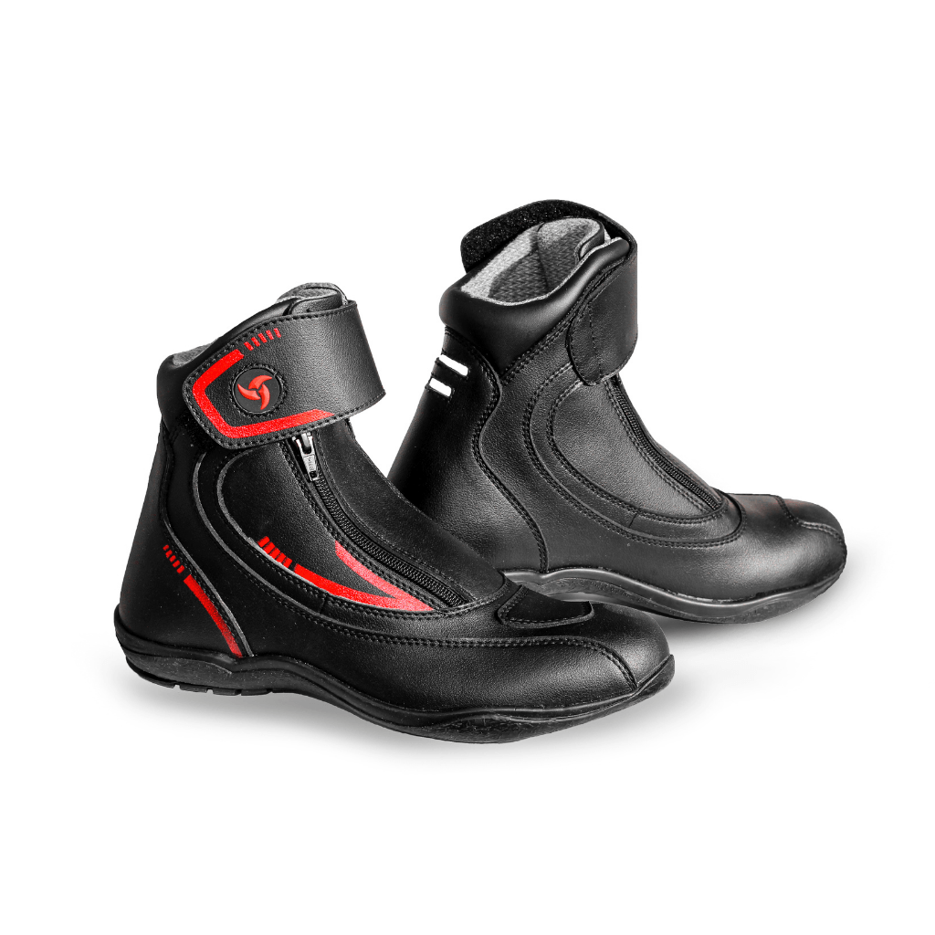 Raida Tourer Motorcycle Boots | Red - LRL Motors