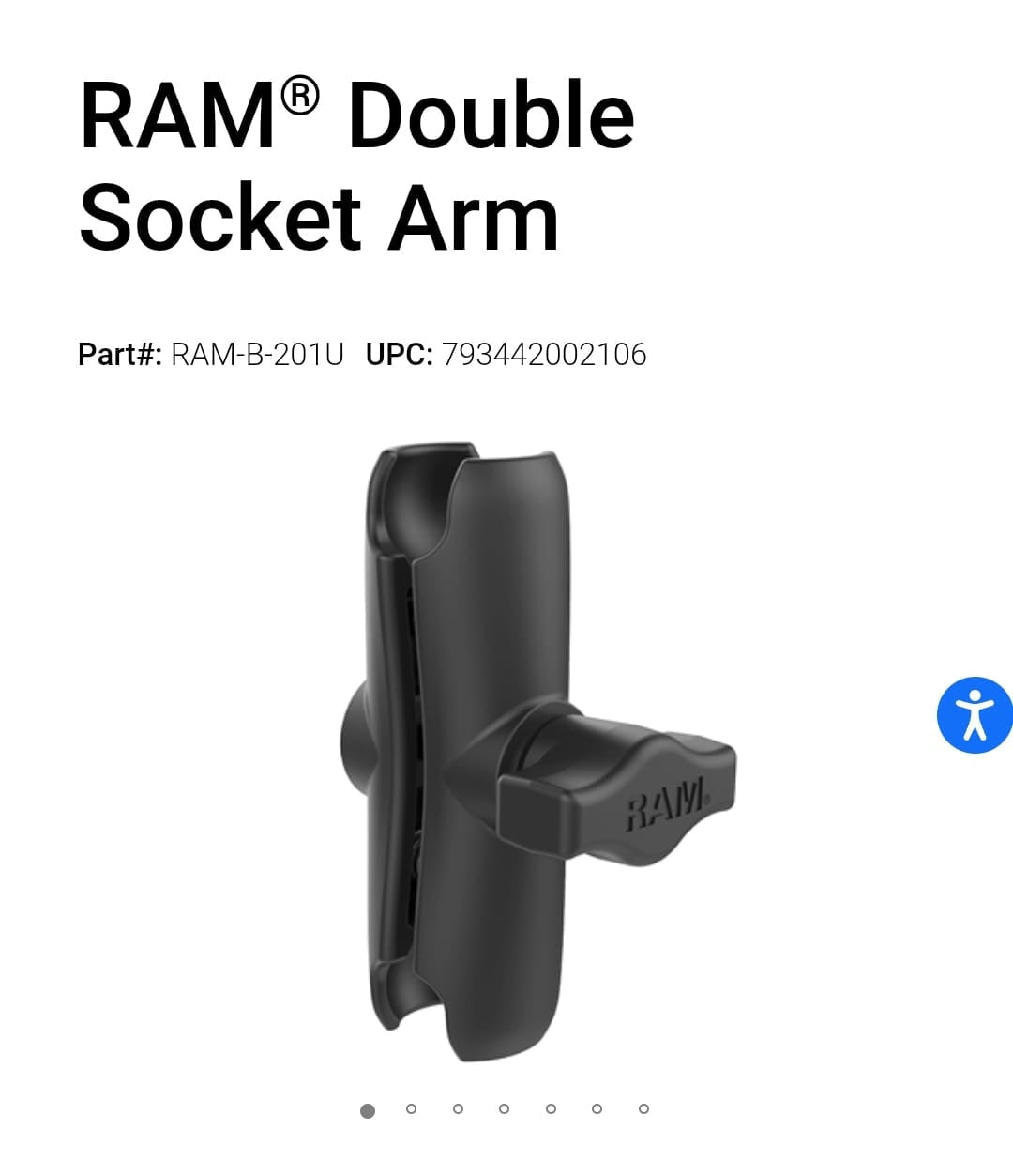 RAM DOUBLE SOCKET ARM - LRL Motors