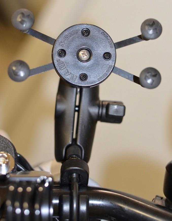 RAM Handlebar Rail Mount with Zinc Coated U-Bolt Base and Universal RAM® X-Grip® Phone Cradle - LRL Motors