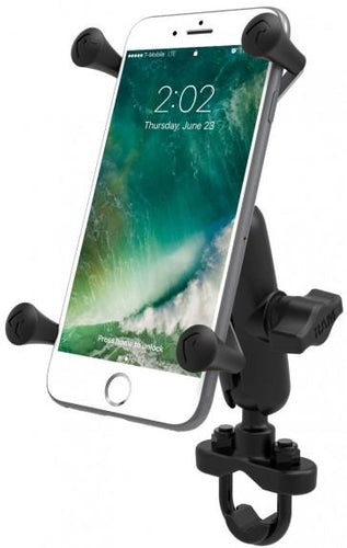 RAM Handlebar U-Bolt Mount with Universal RAM® X-Grip® Large Phone/Phablet Cradle - LRL Motors