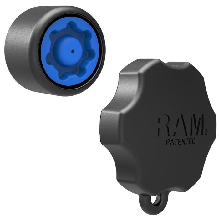 RAM Mixed Combination Pin-Lock Security Knob and Key Knob for 1" Dia B Size Arms - LRL Motors