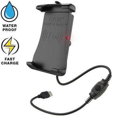 RAM® Quick-Grip™ Waterproof Wireless Charging Holder with Ball - LRL Motors