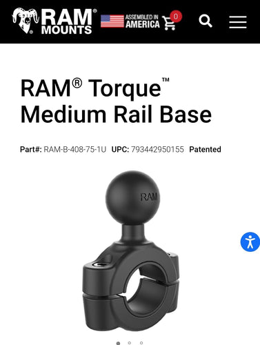 RAM TORQUE MEDIUM RAIL BASE - LRL Motors