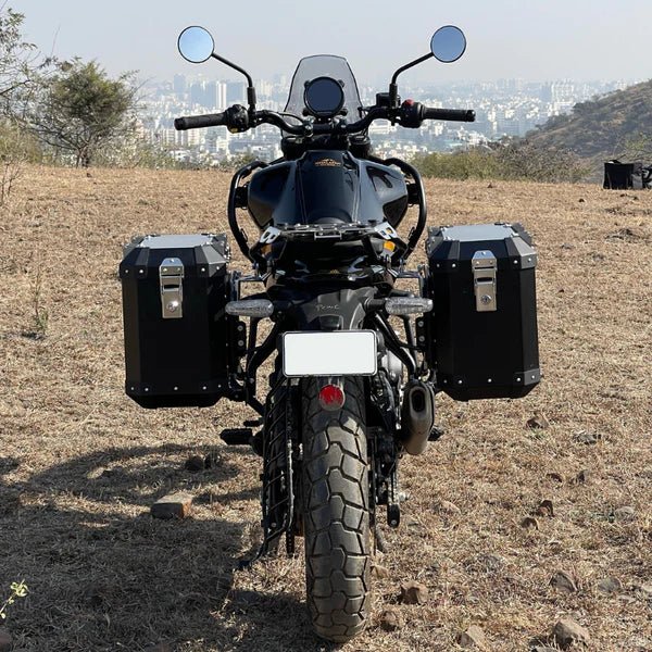 RE Himalayan 450 - Auto engina 72 Ltr Panniers(Black) - LRL Motors