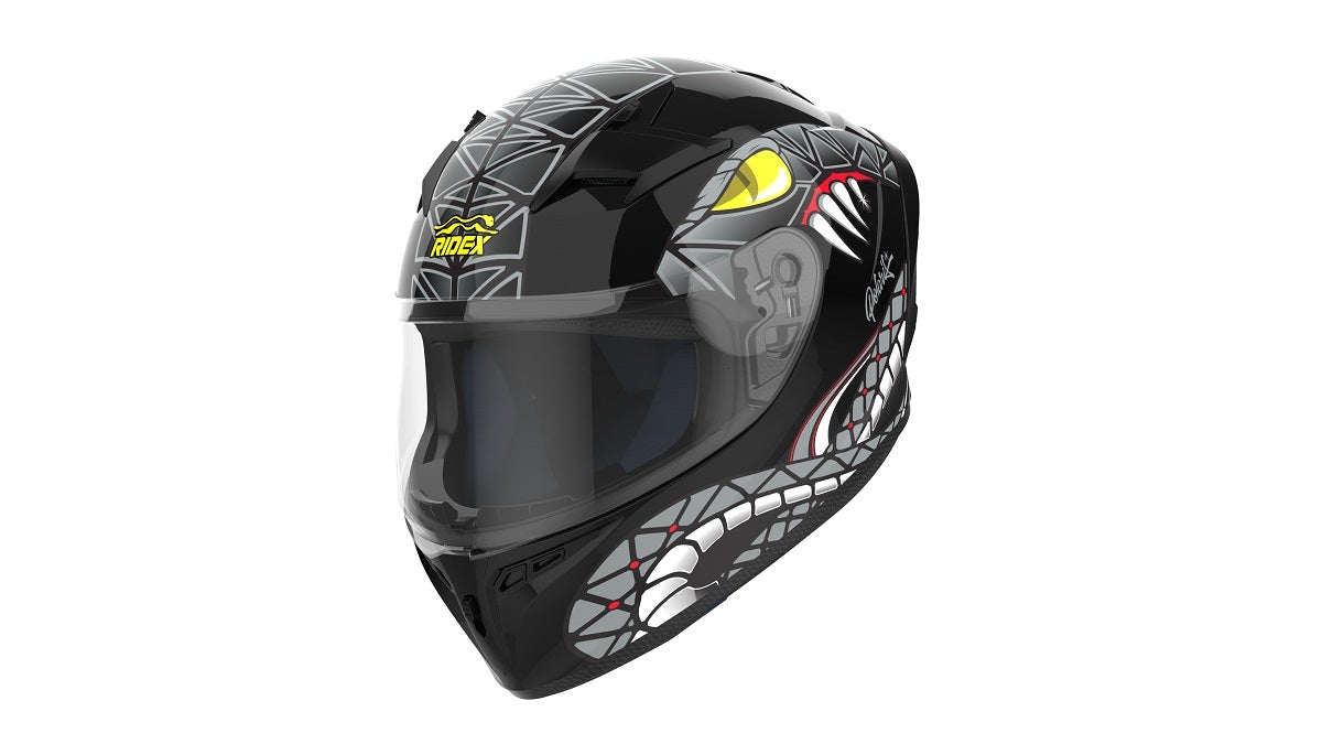 Ridex - POLARIS - SERPENT BLACK (Glossy) Helmet - LRL Motors