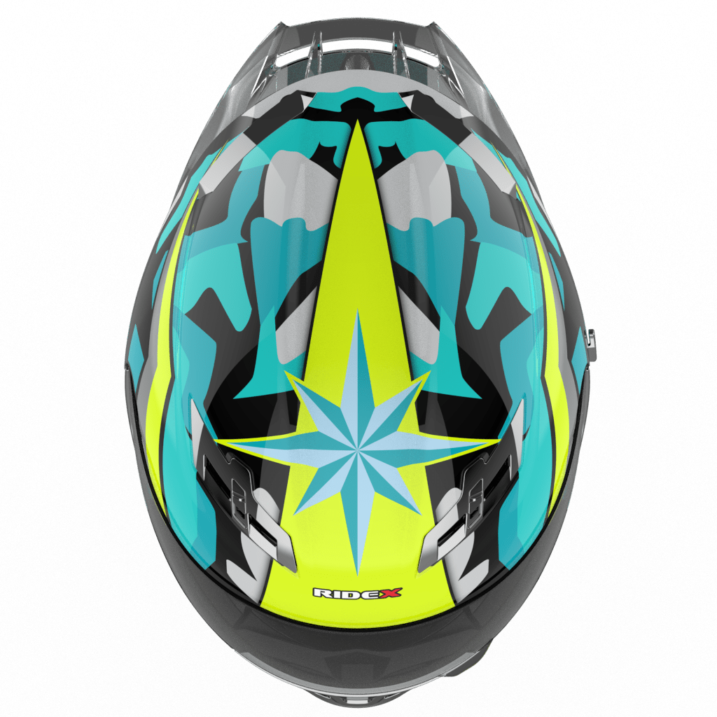 Ridex titanium anzen glossy helmet - LRL Motors