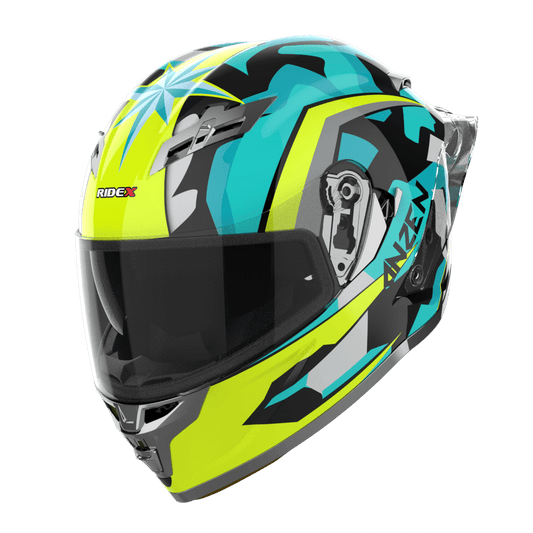 Ridex titanium anzen glossy helmet - LRL Motors