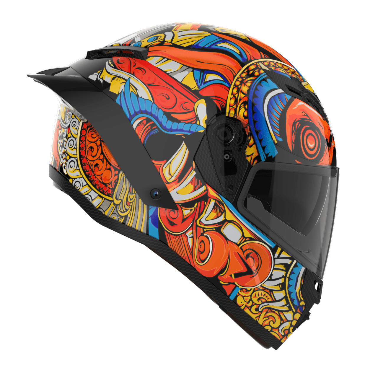 Ridex titanium diabo glossy helmet - LRL Motors