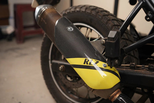 RLZ Carbon Fiber Exhaust Guard for Royal Enfield Himalayan - LRL Motors